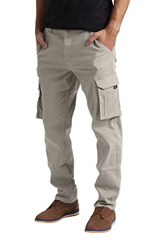 westAce Herren Cargohose Arbeitskleidung Combat Safety Cargo 6 Pocket Full Pants Größe 32-44, Flex-Stein, 44W x 30L von westAce