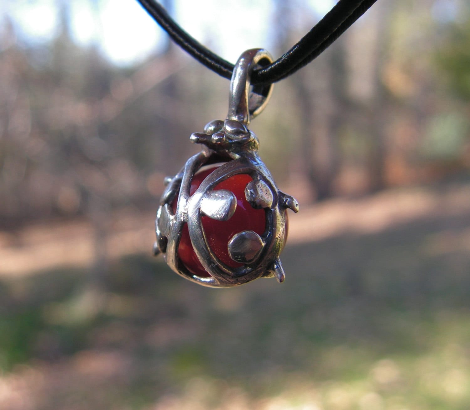 Anhänger Marienkäfer Sterlingsilber Mit Karneol Anhänger Marienkäfer Sterlingsilber Mit Karneol von westernmountain