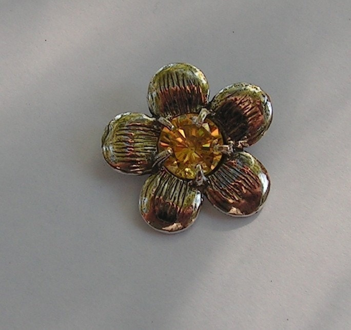 Blumen Anhänger Aus Sterling Silber Und Citrin Blumen Anhänger Aus Sterling Silber Und Citrin von westernmountain
