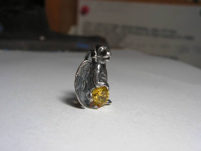 Engel Hund Anhänger Sterling Silber Mit Citrin Engel Hund Anhänger Sterling Silber Mit Citrin von westernmountain