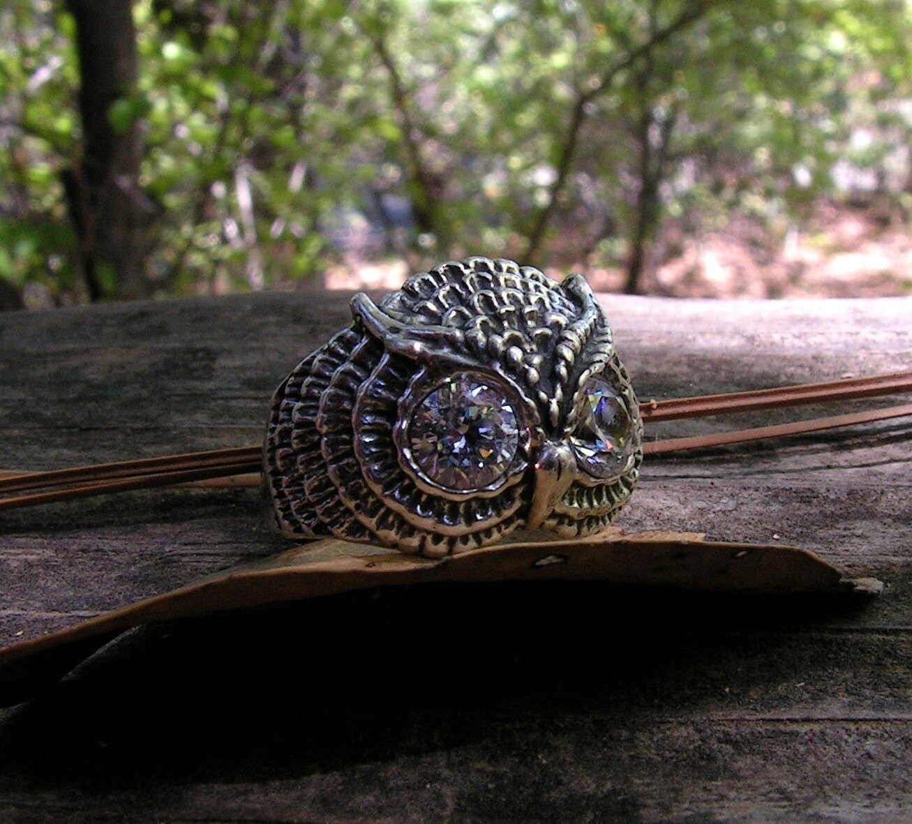 Eule Ring Mit Klaren Augen Aus Sterling Silber Eule Ring Mit Klaren Augen Aus Sterling Silber von westernmountain