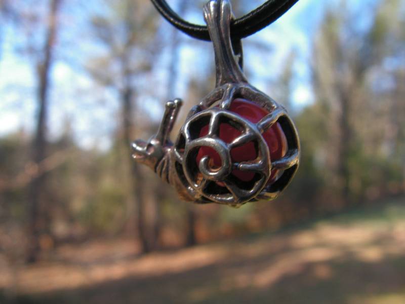 Schnecken Anhänger Aus Sterling Silber Mit Karneol von westernmountain