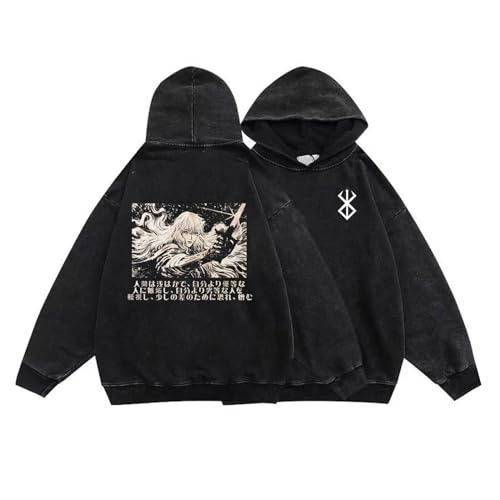 Anime Berserk Guts Hoodie Unisex Anime Print Loose Casual Sweatshirt Retro Trend Washed Cotton Hooded Sweatshirt Harajuku Style Hoodie... Anime Berserk Guts Hoodie Unisex Anime Print Loose Casual Sweatshirt Retro Trend Washed Cotton Hooded Sweatshirt Harajuku Style Hoodie... von westtrend