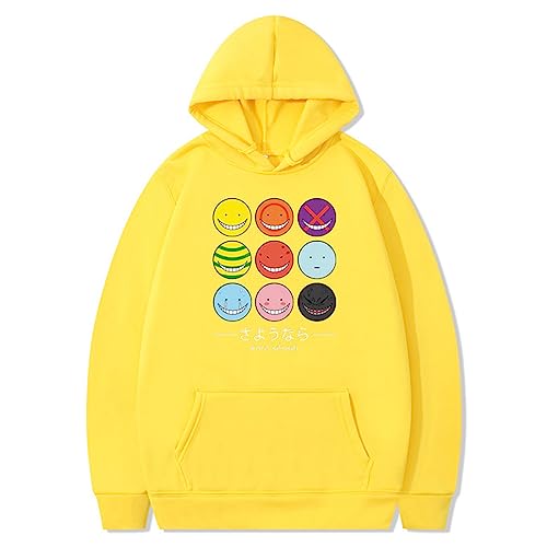 Assassination Classroom Anime Hoodie Unisex Koro-Sensei Langarm Kapuze Pullover Casual Sweatshirt Paar Tops von westtrend