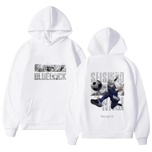 Blue Lock Kapuzenpulli Nagi Seishiro Comic-Grafik Lässig Kapuzenpulli Nagi Seishiro Sweatshirt mit Reißverschluss Anime-Kostüm für Blue Lock von westtrend