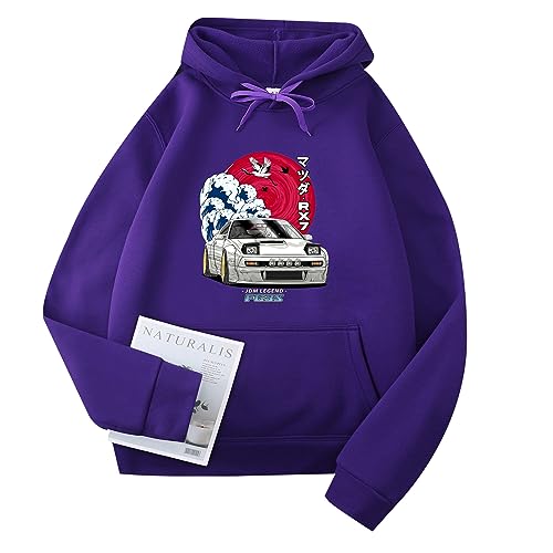 In itialD Racing Car Print Hooded Sweatshirt Takumi Herren Sweatshirt Bunta JDM Car Print Hoodie von westtrend