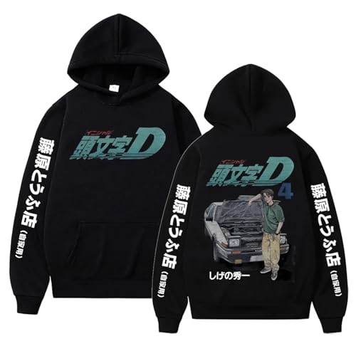 Japan Klassischer Anime Film Initial D Hoodie Rote Sonne AE86 Muster Hoody Top Takumi Fujiwara Hoodie Winter Oberbekleidung Fujiwara Top von westtrend