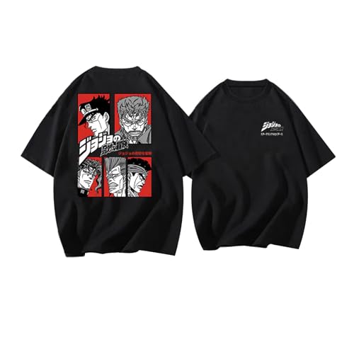 JoJo's Bizarre Adventure T-Shirt Unisex Anime Print Casual Oversize Top Trendy Harajuku Style Short Sleeve Anime Fan T-Shirt... von westtrend
