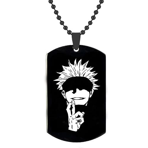 Jujutsu Kaisen Halskette Satoru Gojo Anhänger Gojo Gojo Satoru Halskette Gojo Kette Kleine Cartoon Figur Sorcery Fight Kreatives Geschenk von westtrend