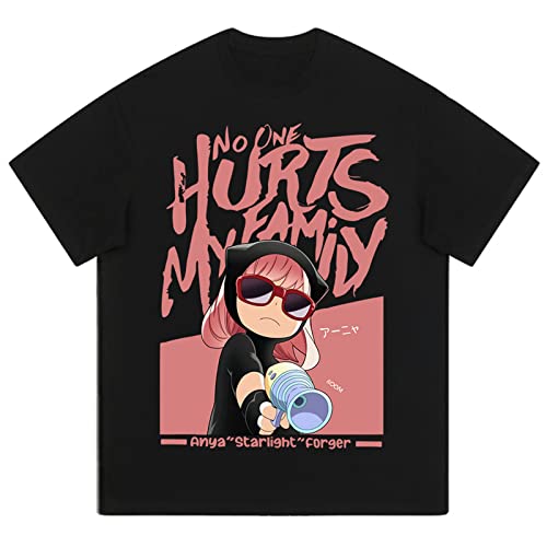 Spy x Family Anime T-Shirt Anya Forger Bedrucktes Kurzarm T-Shirt Sommer Lose Cosplay Kleidung für Anime Liebhaber von westtrend