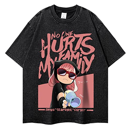 Spy x Family Anime T-Shirt Anya Forger Bedrucktes Kurzarm T-Shirt Sommer Lose Cosplay Kleidung für Anime Liebhaber von westtrend