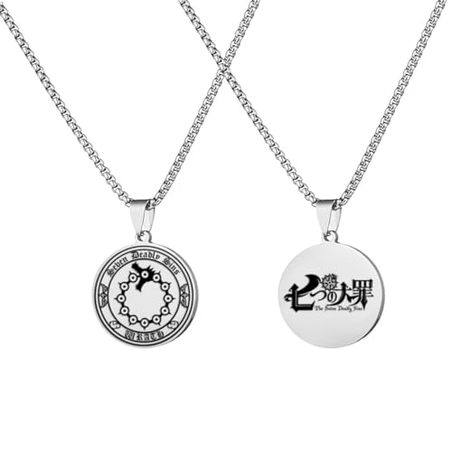 The Seven Deadly Sins Collection Anhänger Halskette Otaku Schmuck Meliodas Tattoo Ban King Hawk Gowther Diane Escanor Halskette Schmuck für Männer Geschenke Halloween Colar Anime Zubehör von westtrend