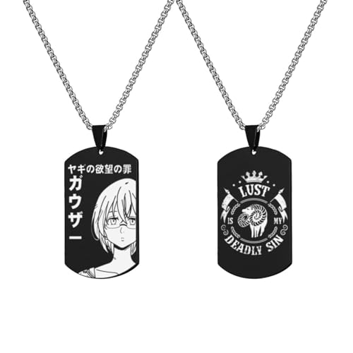 The Seven Deadly Sins Collection Anhänger Halskette Otaku Schmuck Meliodas Tattoo Ban King Hawk Gowther Diane Escanor Halskette Schmuck für Männer Geschenke Halloween Colar Anime Zubehör von westtrend