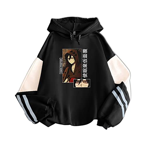 Unisex Angels of Death Kapuzenpullover Persönlichkeit Anime Harajuku Sweatshirt Farbabstimmung Langarm Pullover Isaac Foster Hoodie von westtrend