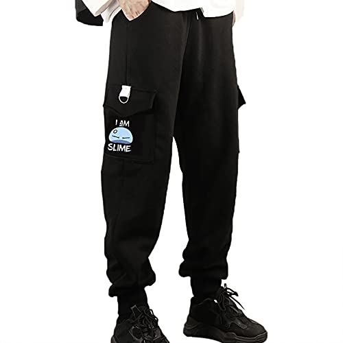 Unisex Anime That Time I Got Reincarnated as a Slime Hosen Rimuru Overalls Lose Freizeit Jogginghose Slime Haremshosen mit Zwei Seitentaschen von westtrend
