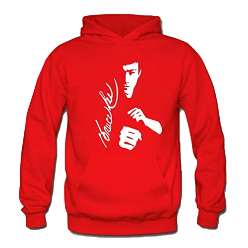 Unisex Bruce Lee Hoodie Langarm Pullover Bruce Lee Kung Fu Kampfkunst Casual Sweatshirt von westtrend