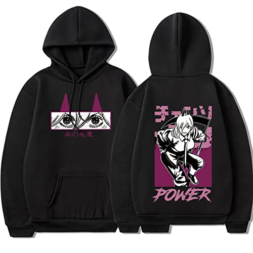 westtrend Anime Chainsaw Man Kapuzenpullover Anime Power Cosplay Sweatshirts Power Kapuzenpullover Chainsaw Man Lose Pullover Für Männer Frauen von westtrend