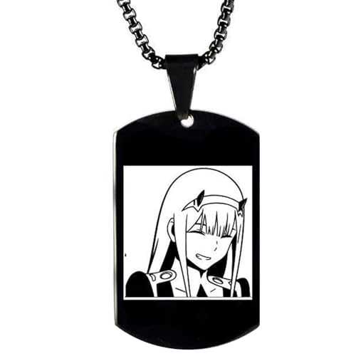 westtrend Anime DARLING In The FRANXX Halskette Zero Two Anime Figur Muster Schmuck Zero Anhänger für Anime Fans von westtrend