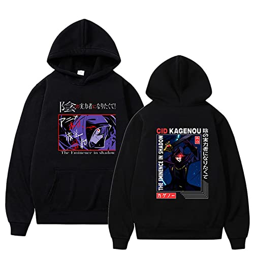 westtrend Anime The Eminence in Shadow Hoodie CID Kagenou Cosplay Sweatshirt Schatten Hoodie Lose Sweatshirts The Eminence in Shadow Pullover Für Männer Frauen von westtrend