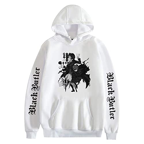 westtrend Black Butler Hoodie Unisex Lose Casual Langarm Sweatshirt Anime Sebastian Michaelis Kapuzenpullover Sweatshirt von westtrend