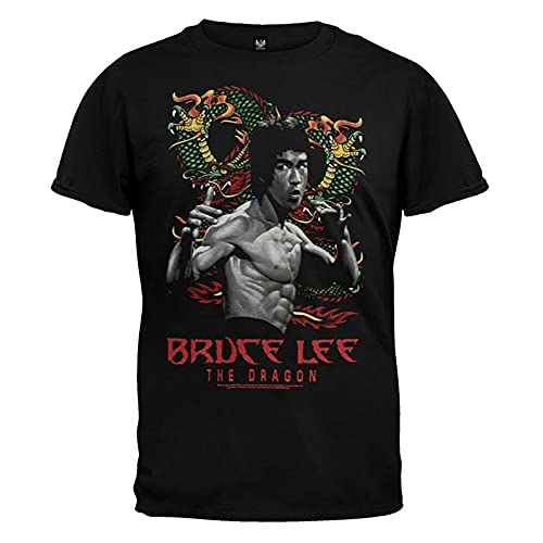 westtrend Bruce Lee T-Shirt Herren Bruce Lee Kung Fu Kampfkunst Kurzarm T-Shirt Sommer Casual Sport T-Shirts von westtrend