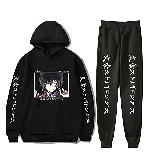 westtrend Bungo Stray Dogs Hoodie Sets Casual Sports Style Sweatshirt Anzug für Herren und Damen von westtrend