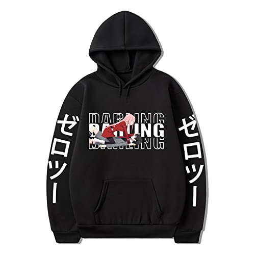 westtrend Darling in The FranXX Hoodies Zero Two Pullover Kawaii Zero Two Sweatshirts Anime 002 Pullover für Männer und Frauen von westtrend