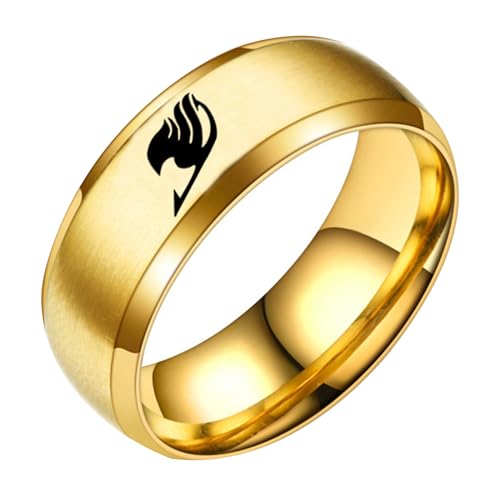 westtrend Fairy Tail Nastu Nastu Ringe Anime Logo Charakter Fairy Tail Finger Ringe Cosplay Prop Nastu Happy Laser Carving Ringe Trendy Dekoration von westtrend