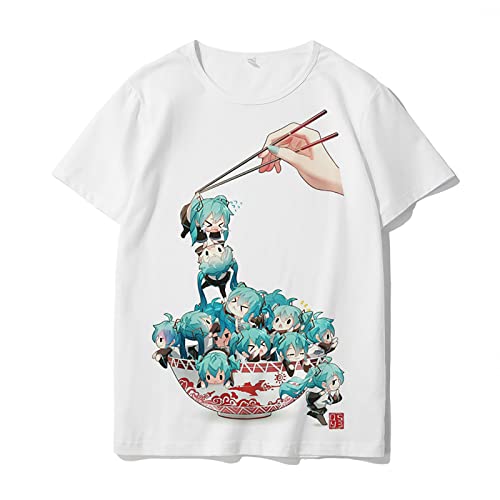 westtrend Hatsune Miku T-Shirts Japanische beliebte Sänger T-Shirts Kawaii Miku T-Shirts Idol Hatsune Miku Pullover für Männer und Frauen von westtrend