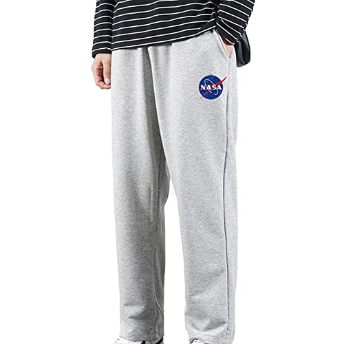 westtrend Herren NASA Jogginghose Kordelzug Elastische Taille Trendige Joggerhose Lose Bequeme Sport Freizeithose von westtrend