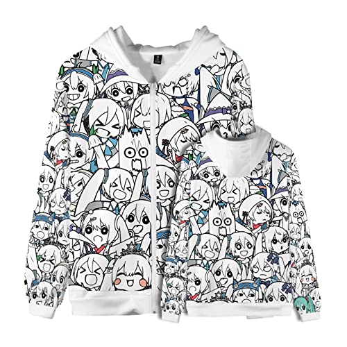 westtrend Japan Beliebte Sängerin Vocal Hatsune Miku Kawaii Pullover mit Reißverschluss Miku Idol Cosplay Sweatshirt Persönlichkeit Hoodie Lose Sweatshirts Niedliche Strickjacke Für Männer Frauen von westtrend