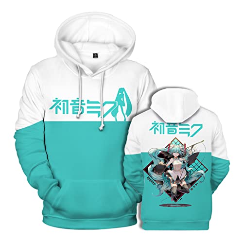 westtrend Japan Popular Singer Vocal Hatsune Miku Kawaii Hoodie Miku Idol Cosplay Sweatshirt Personality Hoodie Loose Sweatshirts Cute Pullover for Men Women von westtrend