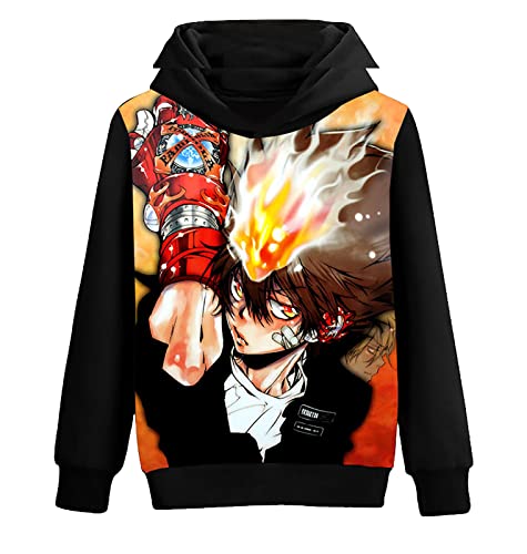 westtrend Japanischer Anime Katekyo Hitman Reborn Hoodie Tutor Hitman Reborn Cosplay Gedruckter Langarm Pullover S-XXL von westtrend