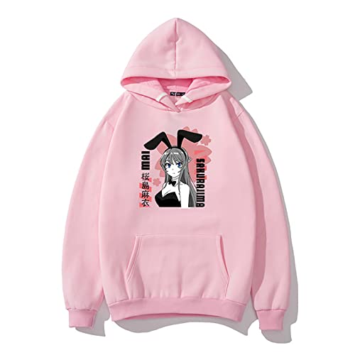 westtrend Japanischer Anime Rascal Does Not Dream of Bunny Girl Senpai Hoodie Sakurajima Mai Cosplay Gedruckt Pullover Männer Frauen XS-3XL von westtrend