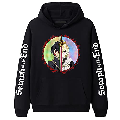 westtrend Japanischer Anime Seraph of The end Hoodie Cartoon Hyakuya Yuichiro Sweatshirt Pullover Unisex Cosplay Mikaela Hyakuya Herbst Winter Wear S-3XL von westtrend