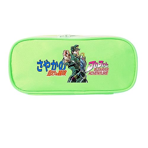 westtrend JoJo's Bizarre Adventure Anime Federmäppchen mit Schreibwaren Großes Fassungsvermögen Federtasche Tragbar Büro Schreibwaren Makeup Tasche von westtrend