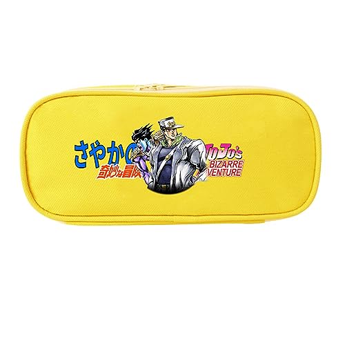 westtrend JoJo's Bizarre Adventure Anime Federmäppchen mit Schreibwaren Großes Fassungsvermögen Federtasche Tragbar Büro Schreibwaren Makeup Tasche von westtrend