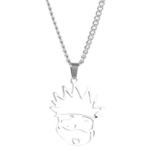 westtrend Jujutsu Kaisen Gojou Satoru Cute Cat Halskette Jujutsu Kaisen Higher Specialist School Logo Halskette Anime Peripherie kreative Anhänger von westtrend