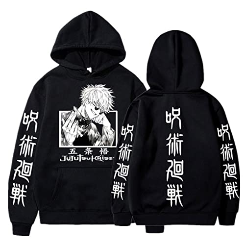 westtrend Jujutsu Kaisen Hoodies Gojo Satoru Pullover Kawaii Gojo Sweatshirts Anime Jujutsu Kaisen Satoru Gojo Pullover Für Männer Frauen von westtrend