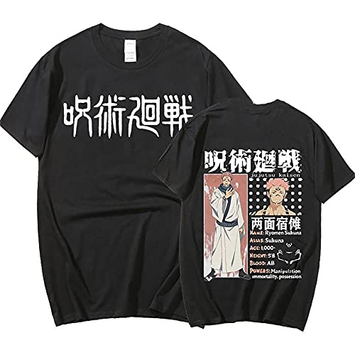 westtrend Jujutsu Kaisen Sukuna T-Shirts Anime Jujutsu Kaisen Cosplay Kurzarm Sweatshirt Ryomen Sukuna Sommer T-Shirt Jujutsu Kaisen Pullover von westtrend