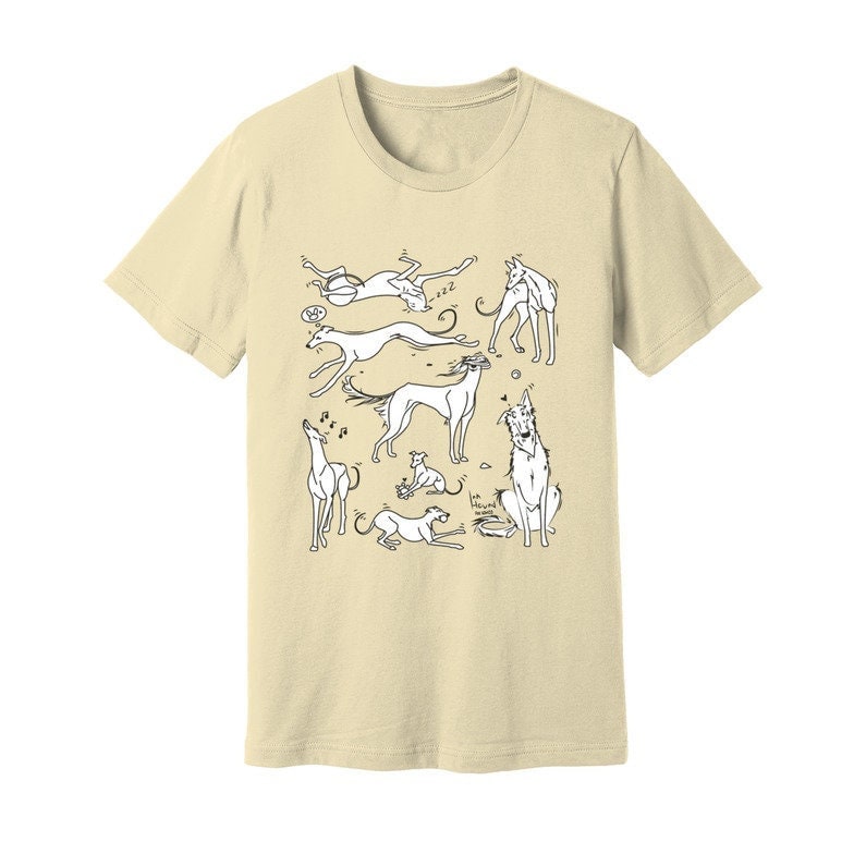 Ink Hound Arts Collaboration Unisex Heather Natural T-Shirt | Für Windhund-Liebhaber; Windhunde, Barsois, Galgos, Lurchers, Iggies Ink Hound Arts Collaboration Unisex Heather Natural T-Shirt | Für Windhund-Liebhaber; Windhunde, Barsois, Galgos, Lurchers, Iggies von wetherbyco