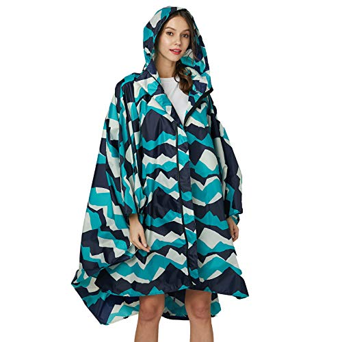 Wetry - Wasserdichter Regenponcho für Damen, Notfallregenmantel mit Kapuze für Freizeitaktivitäten im Freien, Festivals, Camping, Wandern von Wetry