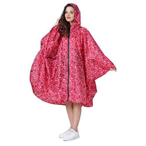 Wetry - Wasserdichter Regenponcho für Damen, Notfallregenmantel mit Kapuze für Freizeitaktivitäten im Freien, Festivals, Camping, Wandern von Wetry