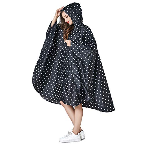 Wetry - Wasserdichter Regenponcho für Damen, Notfallregenmantel mit Kapuze für Freizeitaktivitäten im Freien, Festivals, Camping, Wandern von Wetry