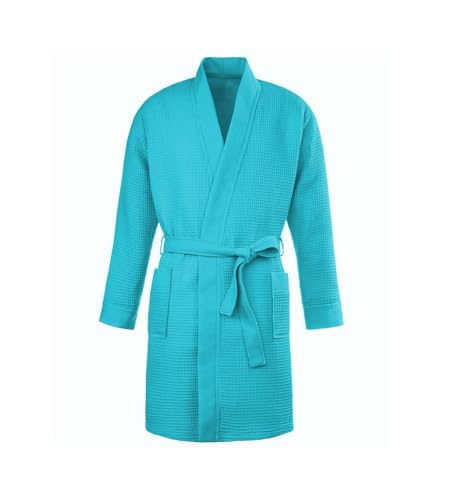 WeWo Fashion Unisex Piquee Bademantel türkis XL von wewo