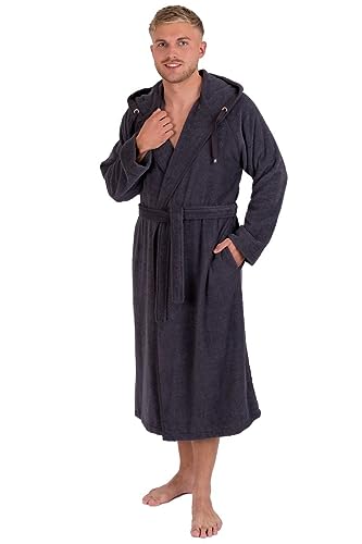 wewofashion Unisex Herren Bademantel Saunamantel Morgenmantel by Otto Werner 3090 Anthrazit (XL) von wewo