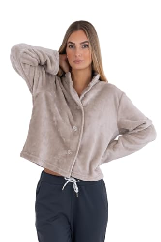 Damen Bettjacke Bettjäckchen Jacke wewofashion by Otto Werner 6603 Stone Gr. 42 von WEWO-Fashion