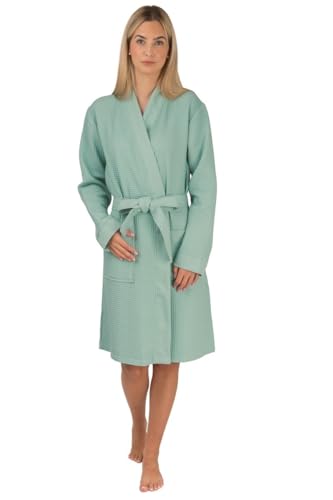 Unisex Bademantel Badejacke Piquee wewofashion 3701 Mint Gr. XS von WEWO-Fashion