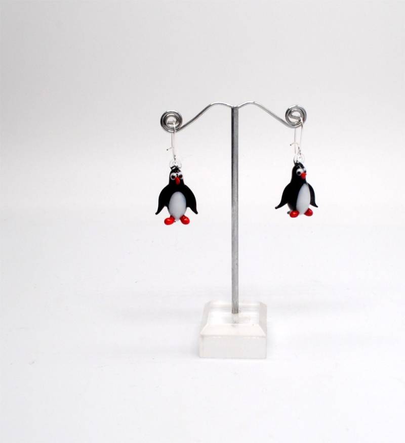 Glas Pinguin Ohrringe Glas Pinguin Ohrringe von wgkglass