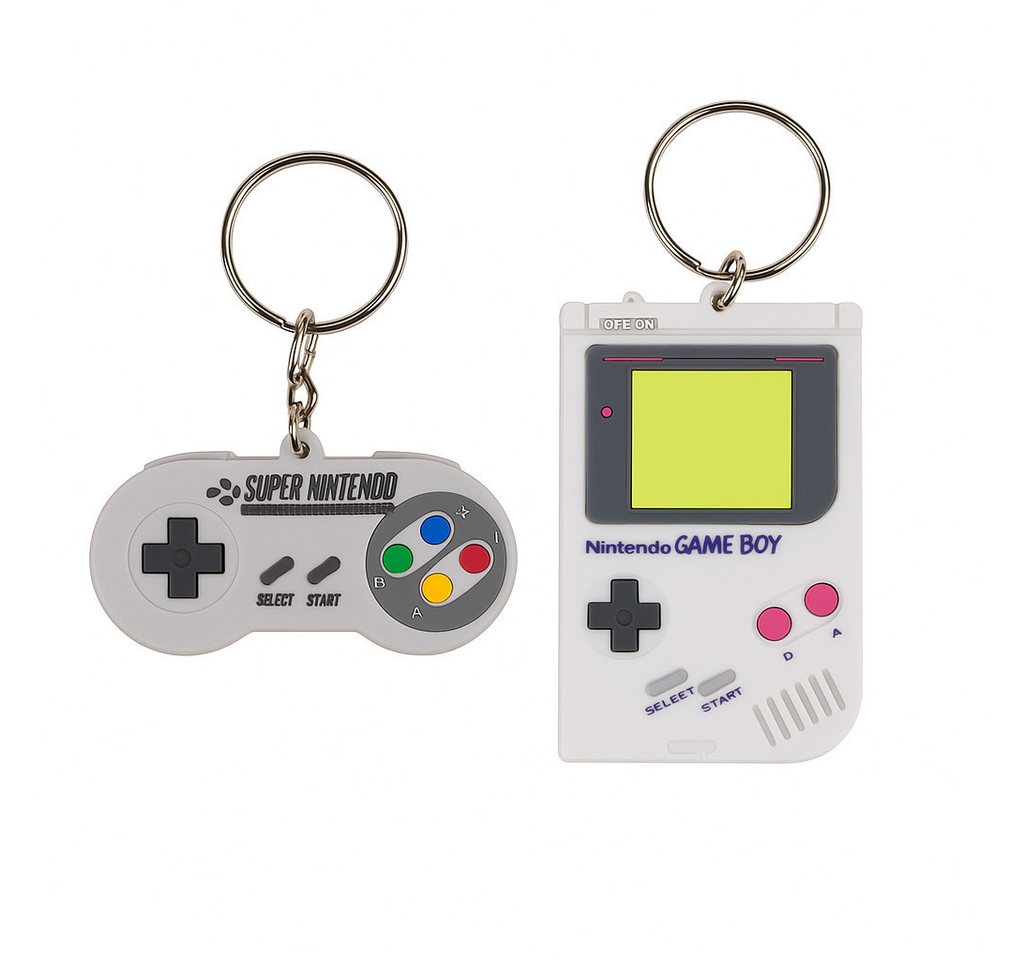 what the shop Schlüsselanhänger Nintendo Schlüsselanhänger Gameboy oder Super NIntendo-Controller 7cm, Retro-Style für echte Nintendo-Fans von what the shop